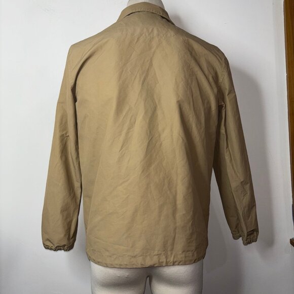 Herschel Supply Co Men's Snap Closure Jacket Size M Beige Khaki Cotton Blend - Picture 5 of 13